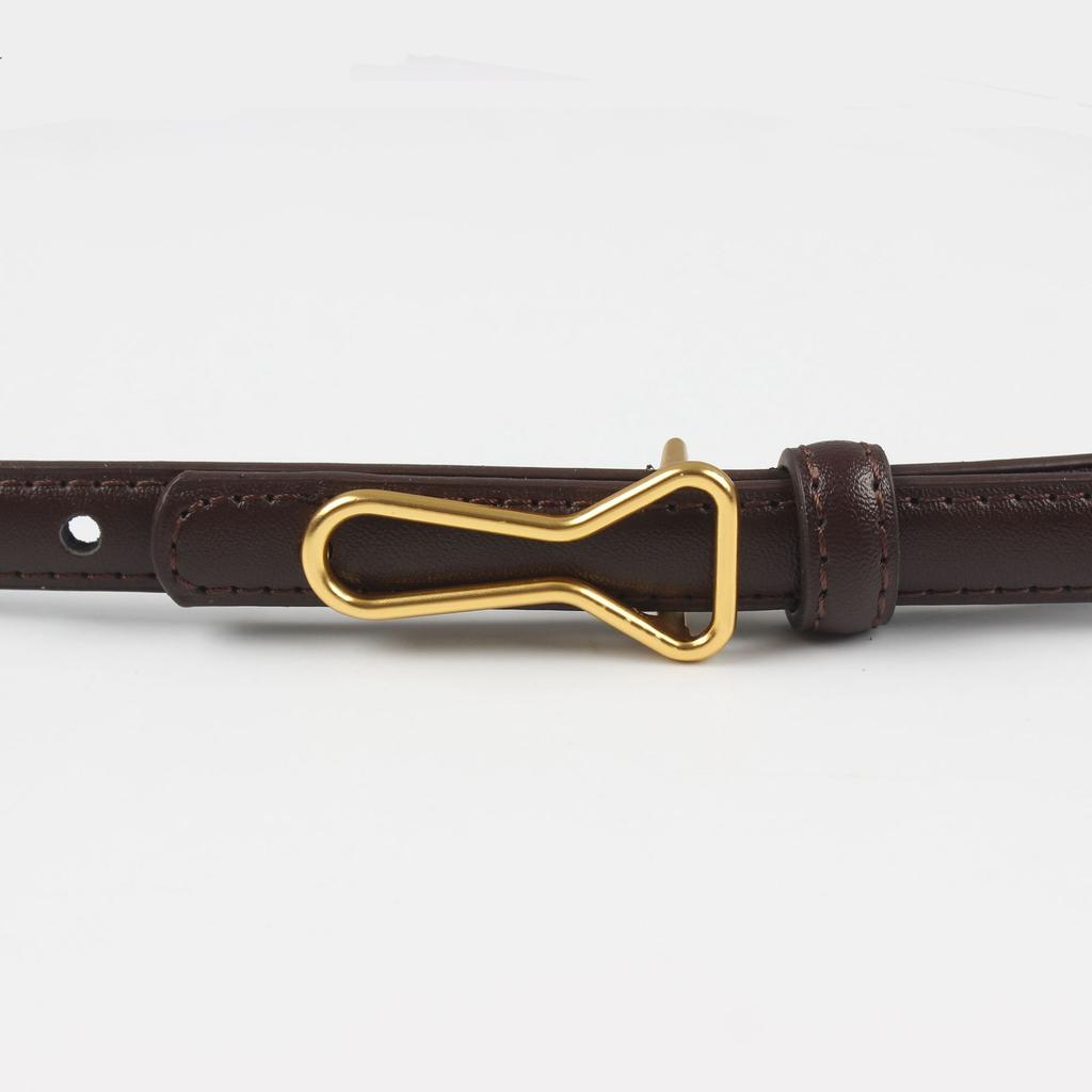 Women'S Leather Thin Belt Decorative Shirt Waist Seal With Dress Suit Waist (1.5Cm 8 Colors Optional)