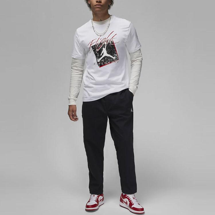 Jordan American Retro Casual Letter Print Cool Round Neck Short Sleeve T-Shirt Men Tops White DX9594-100