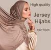 Lenço Hijab de Jersey de Algodão Modal da Moda Xale Muçulmano Longo Liso Macio Turbante Laço Envoltórios de Cabeça Para Mulheres África Faixa de Cabeça 170x60cm