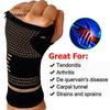 Copper Compression Wrist Brace Support Reduce Inflammation Durable Sleeve Pain Breathable Arthritis for Men Women Nighttime