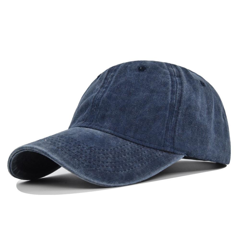 Solid Color Washed Baseball Cap - Adult & Kids - Distressed Duckbill Cap - 6-panel Curved Brim - Large Head Size - Plain Cap