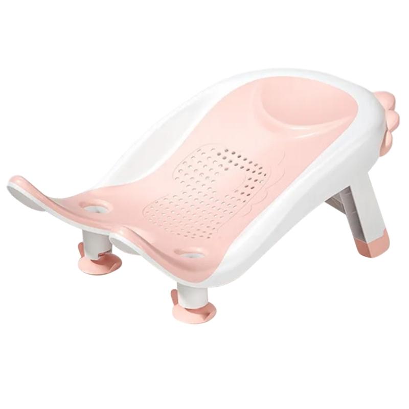 

Infant Bath Support Rack Can Lying Down Convenient Fart Washing Tool Foldable Stand for Counter Sink and Bathtub рожевий