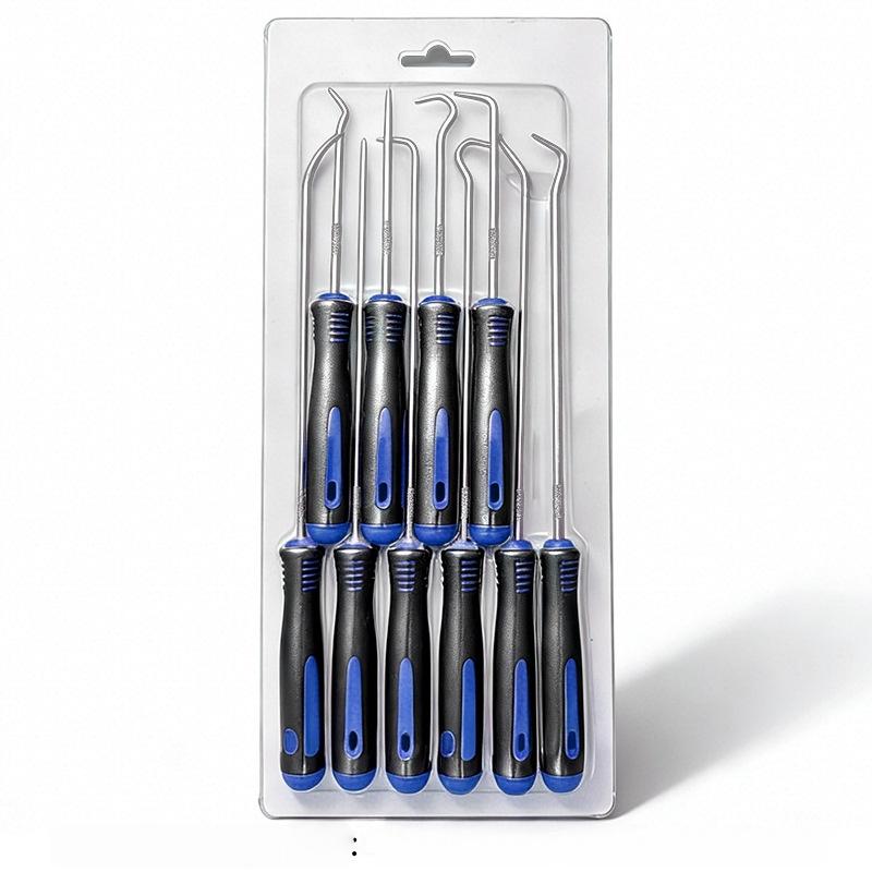 4/10Pcs Heavy Duty Pick Hook Tool Kit Rust Resistant Carbon Steel Maintenance Set for Automotive Repair Garage Work
