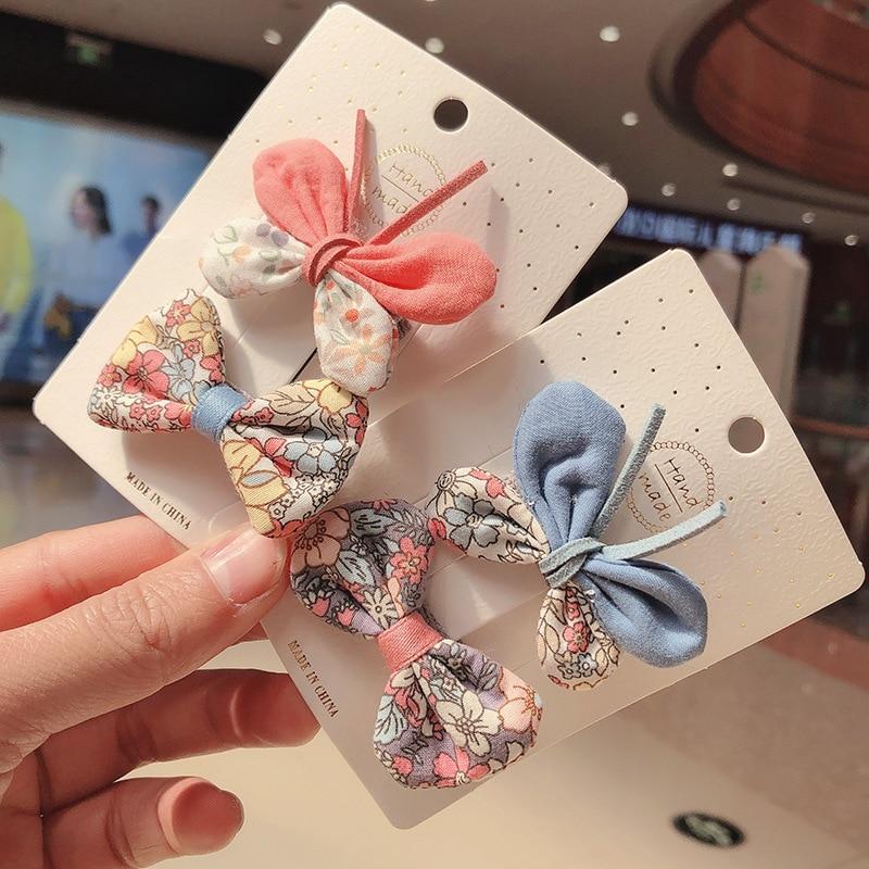 2 Stück Kinder-Bowknot-Haarnadel für Mädchen, Blumenklammer, frisch und schön, Anti-Verletzung, Haarnadel, modische Prinzessin, Kopfschmuck WBL