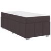 Bed Frame with Mattress Dark Brown 90 X 200 Cm Fabric