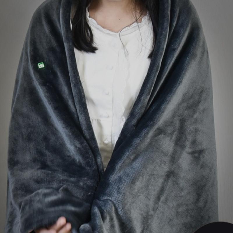150x80cm Can Wear USB Electric Blanket Warm Shawl Knee Pad Air Conditioning Blanket Outdoor Travel Hotel Office Home Warm Afternoon Nap Small Quilt