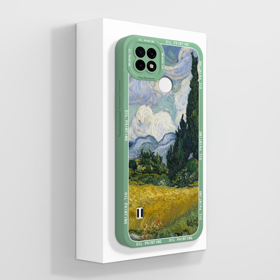 For Realme C21 C21Y C25 C25Y C25S Case Soft Liquid Silicone Phone Housing For Realme C 21 C 25 Anti Drop Artistic Back Covers