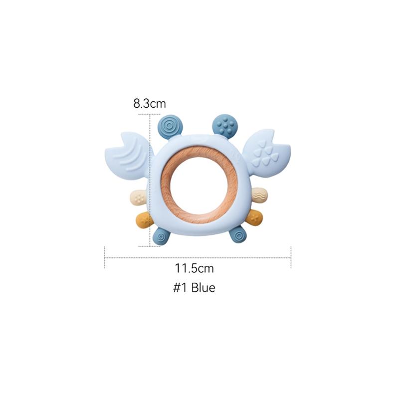 BPA Free Silicone Baby Teether Baby Toys 0 to 12 Months chewing Teething Toys Crab Multicolor Teether Baby Silicone Toys Gift
