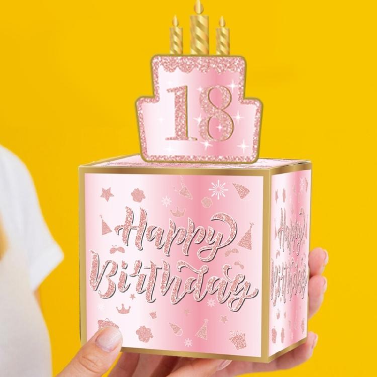 Safe Paper Birthday Surprise Boxes Pull Out Money Holder Customizable Age Decorations Party Supplies