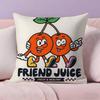 Retro Pop Cartoon Food Pillow Case Pillowcase Ultra Soft Skin Friendly Fabric Cloud Like Comfort & Concealed Zipper