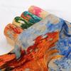 New Tie-dyed Pleated Satin Silk Hijab For Women Printed Headscarf Wraps Scarf Long Shawls Scarves Muslim Women's Hijabs Foulard