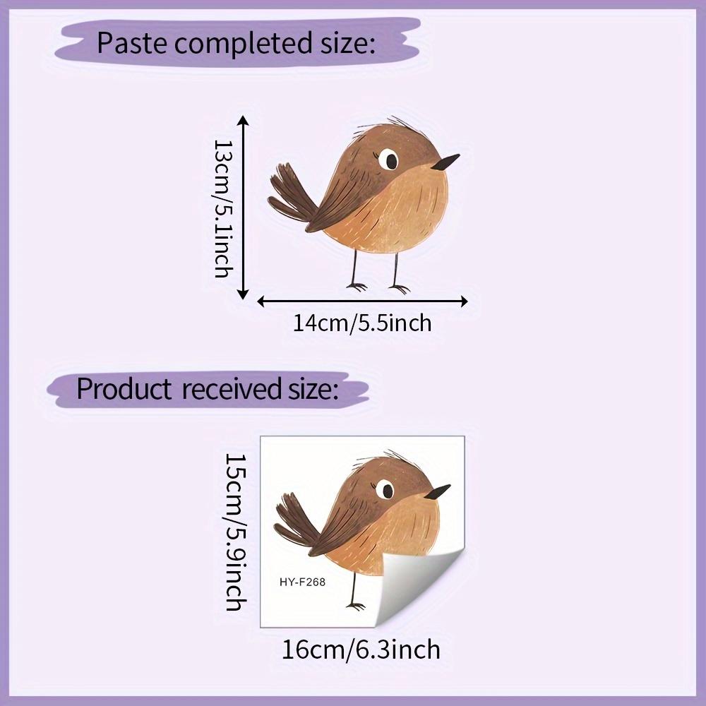 

Cute Sparrow Wall Sticker,5.9x6.3 Inch UV-Transparent Animal Print for Windows,Self-Adhesive Home Decor, Bird Decor wall sticker