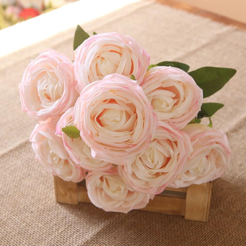 Rose Wall Decor Artificial Flowers For Wedding Home Photography With Silk Material