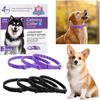 3/4 Stück Hunde Beruhigende Pheromon Halsbänder Haustiere Lindern Angst Verstellbares Bequemes Halsband Für Welpen Kätzchen Große Hunde Zubehör