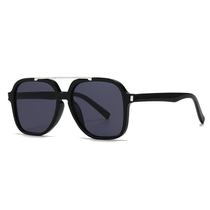 

New Retro Double Beam Tortoise Shell Square Women Sunglasses Luxury Brand Design Trendy Casual Men Sun Glasses Uv400 as picture