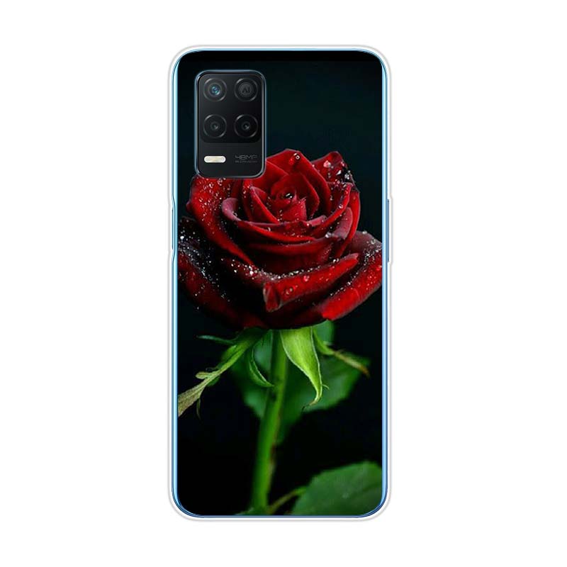 Red Roses Flower For Realme 8 8i V3 V5 GT Neo Flash Edition Explorer Master Neo2 Narzo 30 50i 50A C21Y Phone Case