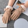 Guanti da Ciclismo da Esterno Touch Screen Antivento e Impermeabili Spessi Caldi con Fiocco per Donna
