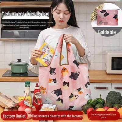 Middels stor, miljøvennlig, sammenleggbar, vanntett handlepose