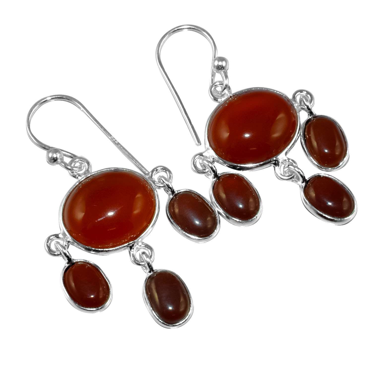 

Серьги с сердоликом, твердые серьги из стерлингового серебра 925 пробы, серьги ручной работы, ювелирные изделия, подарок для женщин и девочек, E-1653