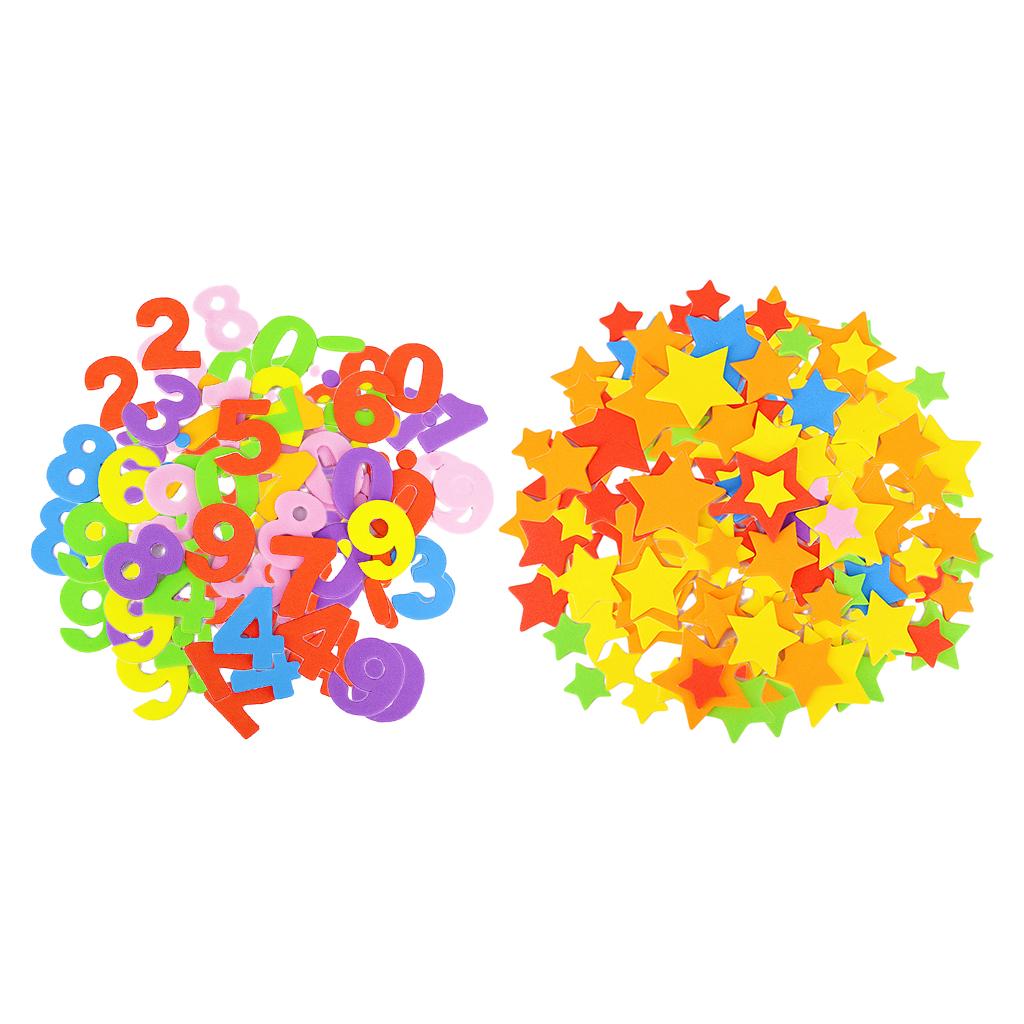 160 Pieces Kids Craft Stickers Numbers Scrapbooking Embellishments Tag for Albums Suitable