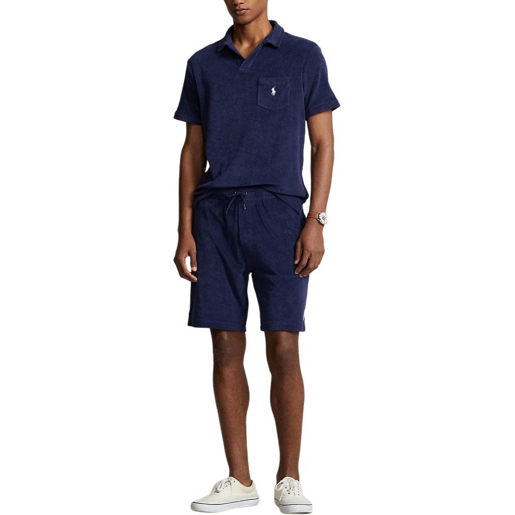 Polo Ralph Lauren Drawstring Straight Leg Casual Shorts Men shorts Navy-Blue MNPOSHO1BQ20185-410