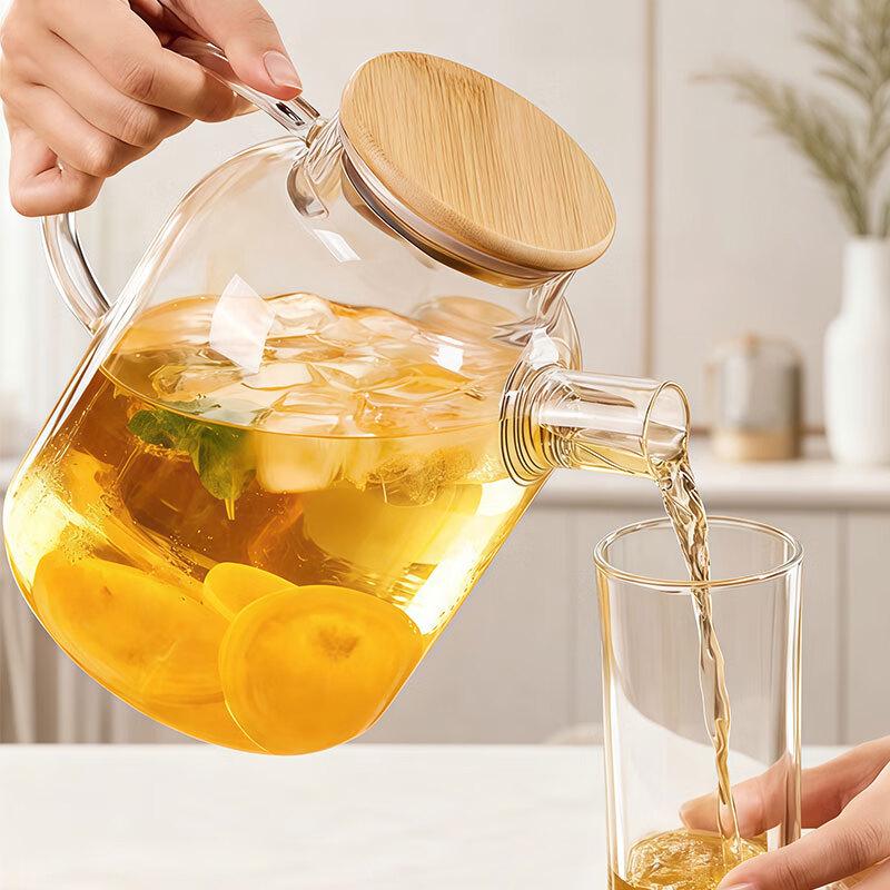 Szklany dzbanek na wodę 1,8 l z wysokiego szkła borokrzemowego