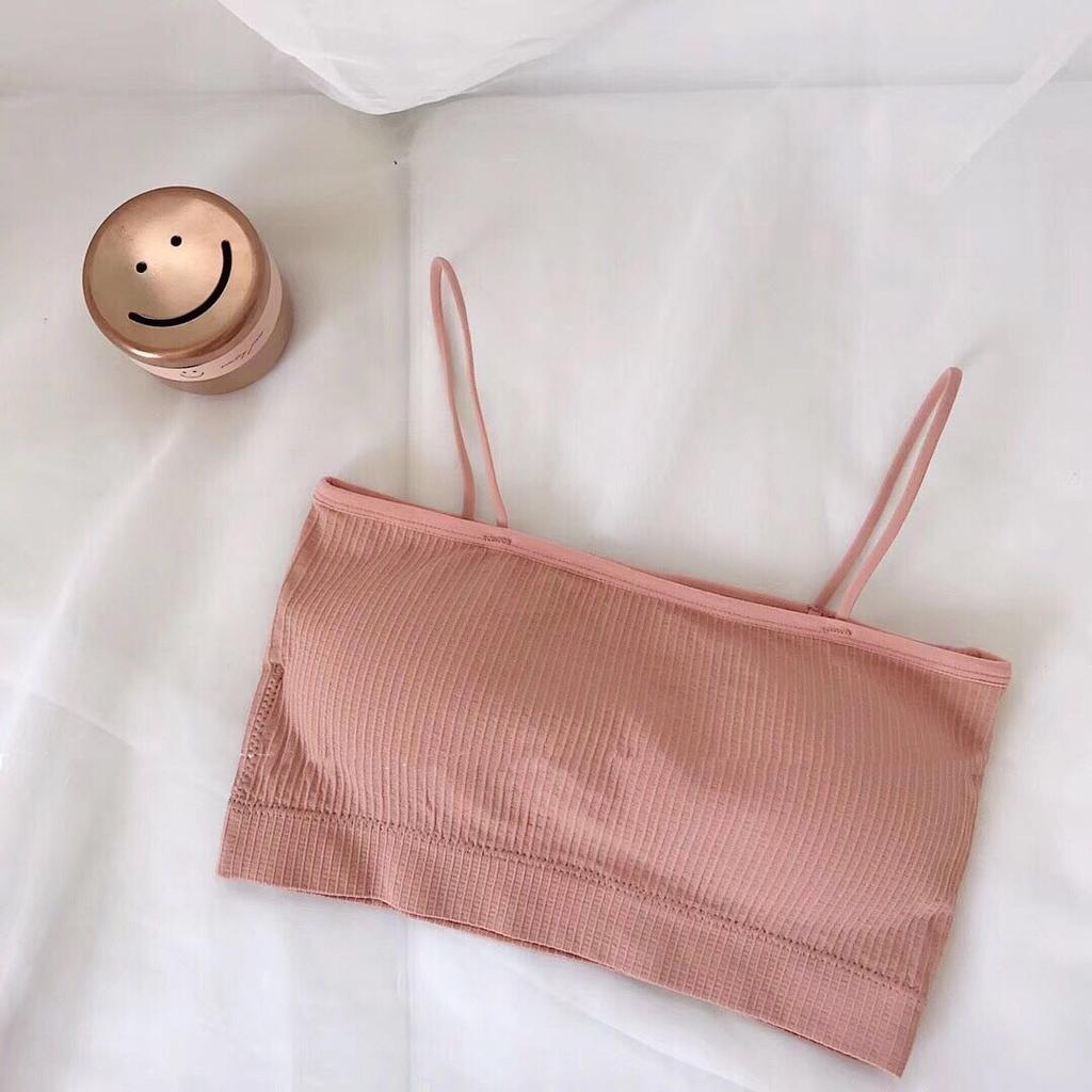 Girls Sling Bras Solid Cute Underwear Inner Tops Street Wear Sexy Women Lingerie Wireless Bandeau Bras Casual Vest