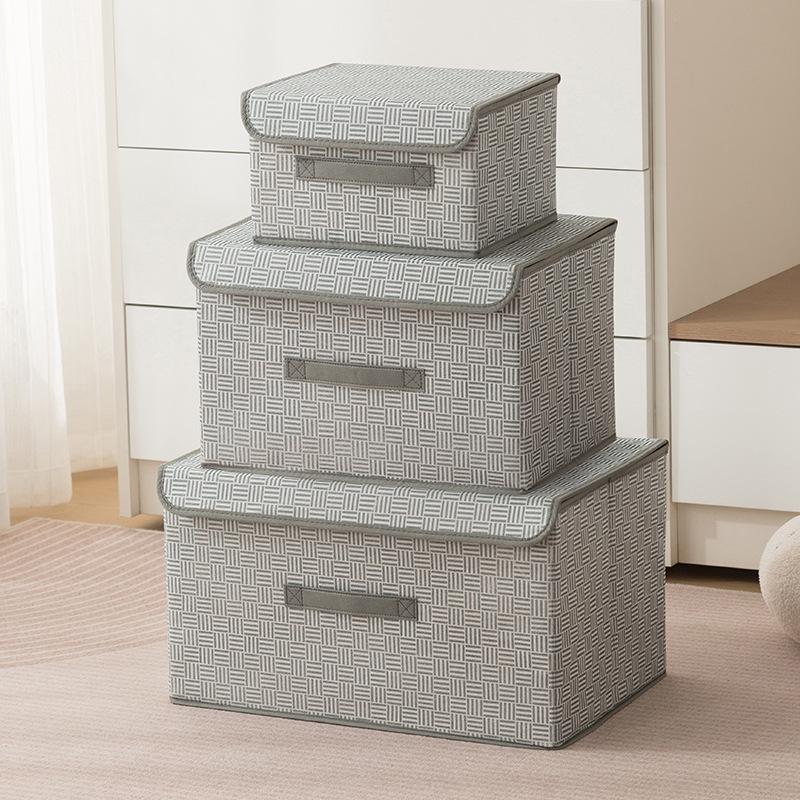 Tragbare staubdichte Aufbewahrungsbox aus Pappe mit Deckel für Kleidung und Spielzeug