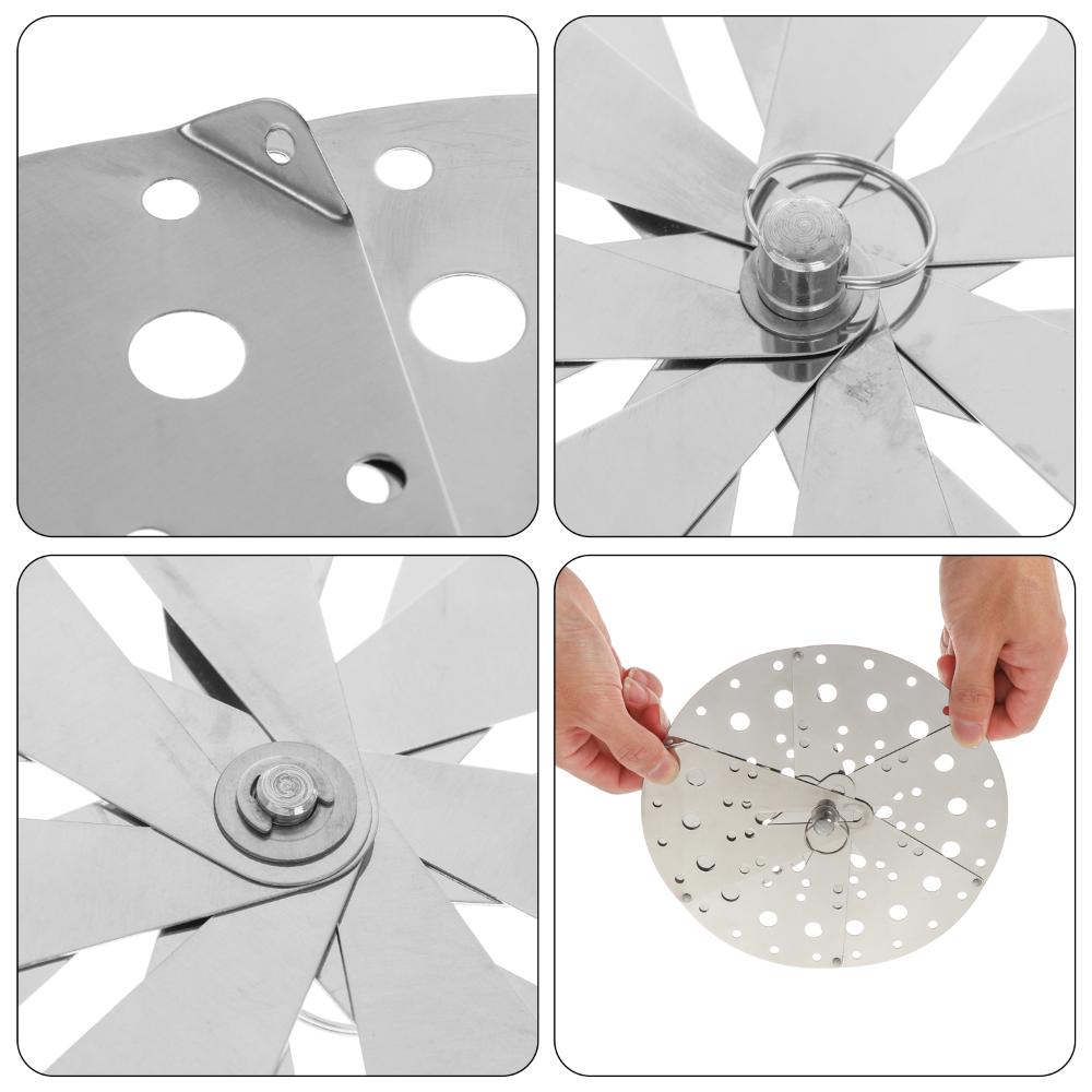 Uttrekkbar dampinnsats Indre lokk overløpsdeksel Justerbart rustfritt stål nedfellbart lokk