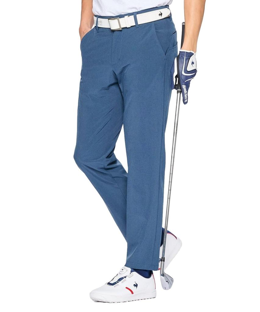 Coq Sportif Golf Quarter Sweat Quick Stretch Plain NV00 [Le Golf] Pants, Length, Tapered, Absorbent, Drying, Forcer, Golf, LG5SLP53M, Men's, (Navy)