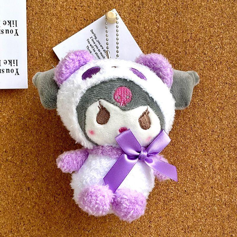 Adorable Llavero Colgante de Peluche de Sanrio Kuromi Muñeco Relleno Para Regalos de Niños