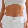 Sexy Spice Girl Wind Small Butterfly Tassel Double Waist Chain, Sweet Cool Metal Fine Chain Body Chain Female