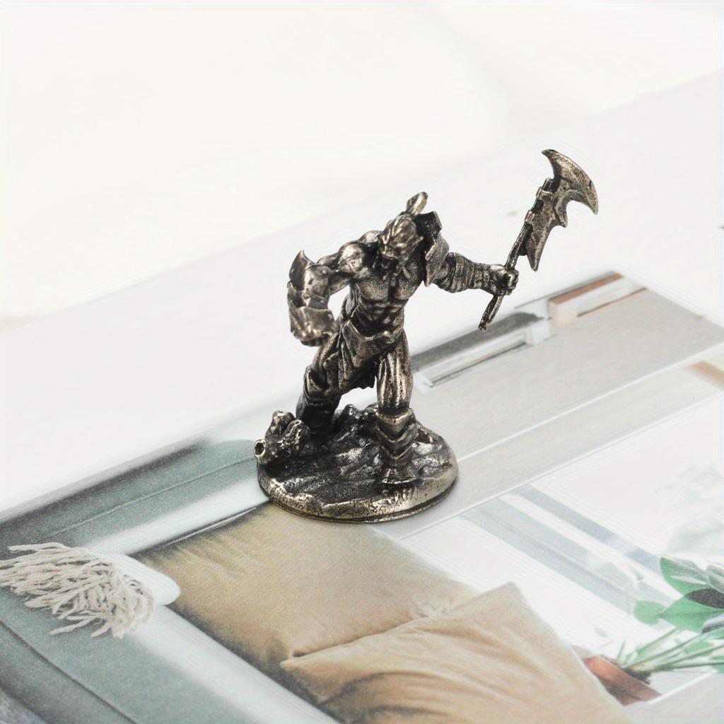 Vintage White Brass Warcry Orc Soldiers Models Desktop Ornaments Decorations Game Miniature Figurine Accessories Men Gifts