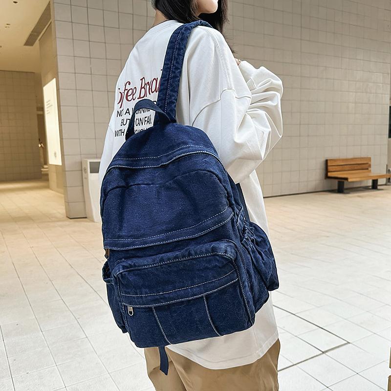 Denim Ryggsekk Dame Ryggsekk Student Skolesekk