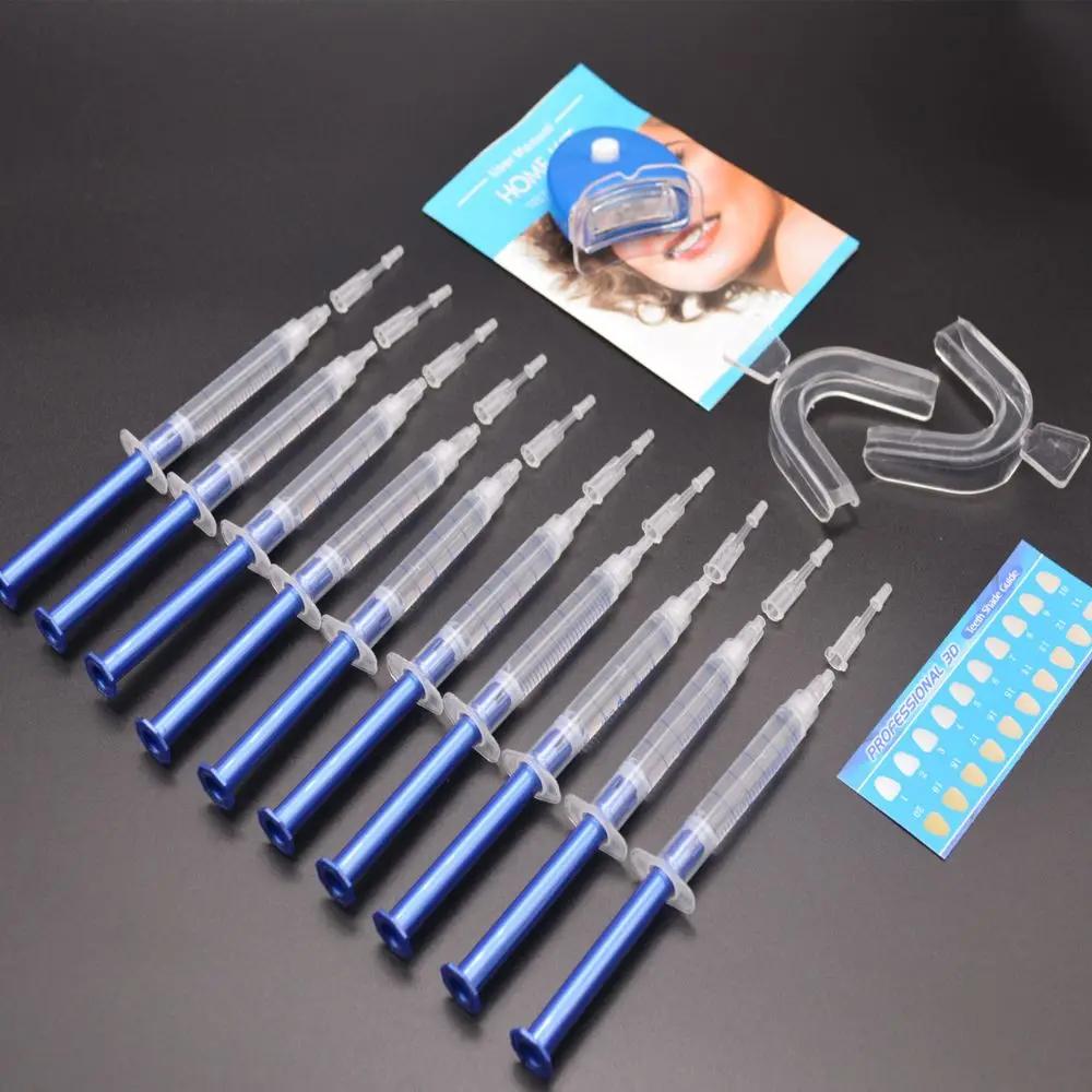 Kit de Gel Blanqueador de Dientes de 10/20 Piezas Cuidado de Higiene Bucal Herramienta Blanqueadora de Dientes Herramienta Blanqueadora de Dientes con Luz Filtrada Eliminar Manchas de Placa