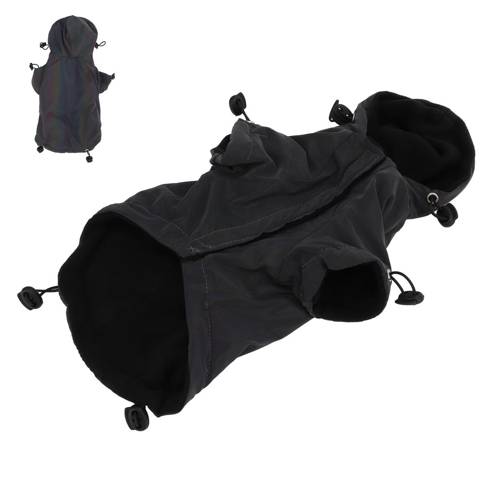 Reflective Dog Coat Adjustable Windproof Dog Cold Weather Coat for Small and Medium Dogs