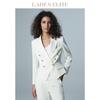 Conjunto de Terno de Negócios LadyS Elite Branco Resistente a Amassados