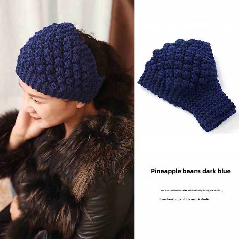 Korean Knitted Wool Wide Brim Headband - Women's Warm Ear Protection Hair Accessory