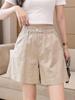Women's Summer High Waist Pure Cotton Casual Shorts - Korean Style Plus Size, Loose Fit, Wide Leg Capri Pants