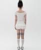 High School Disco Flower Tiered Layered Skirt_Ivory