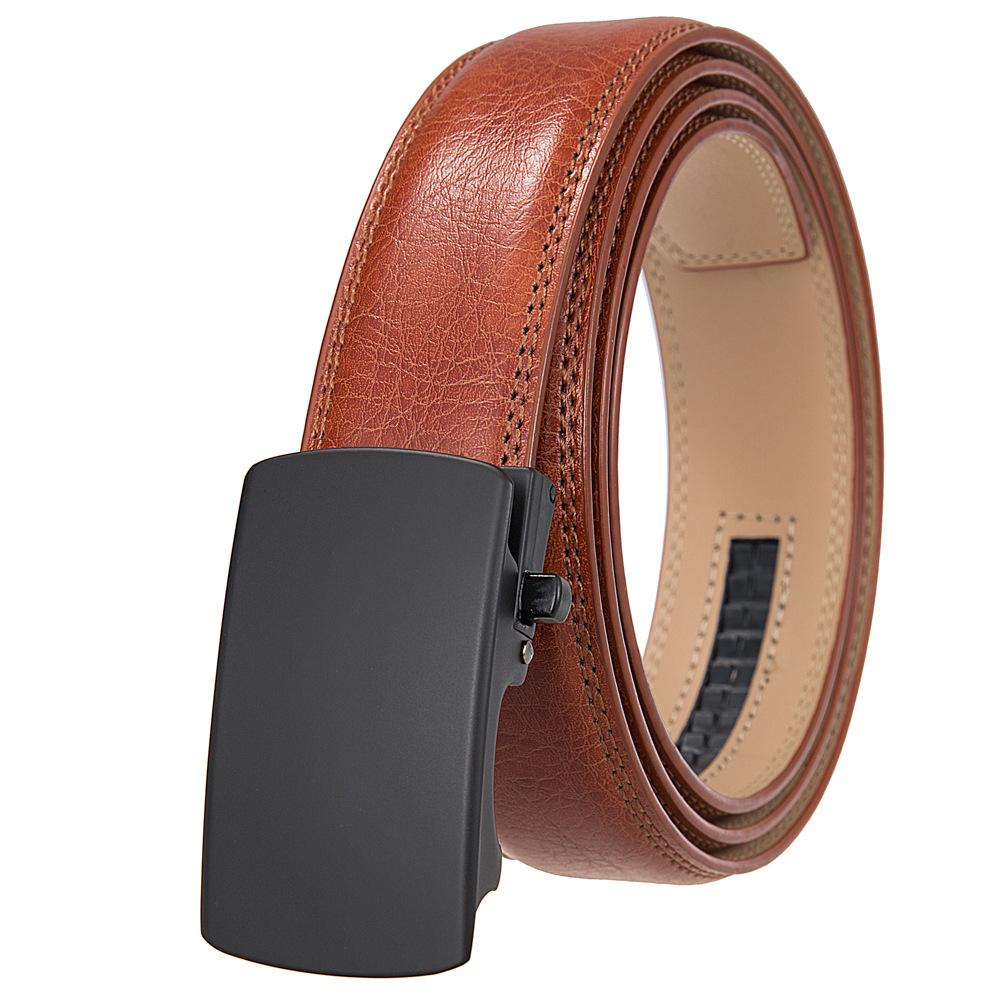 1Pcs Men'S Belt Automatic Buckle, Belt Men'S, Casual, Business Youth Cowhide Belt Ly36-35566-1