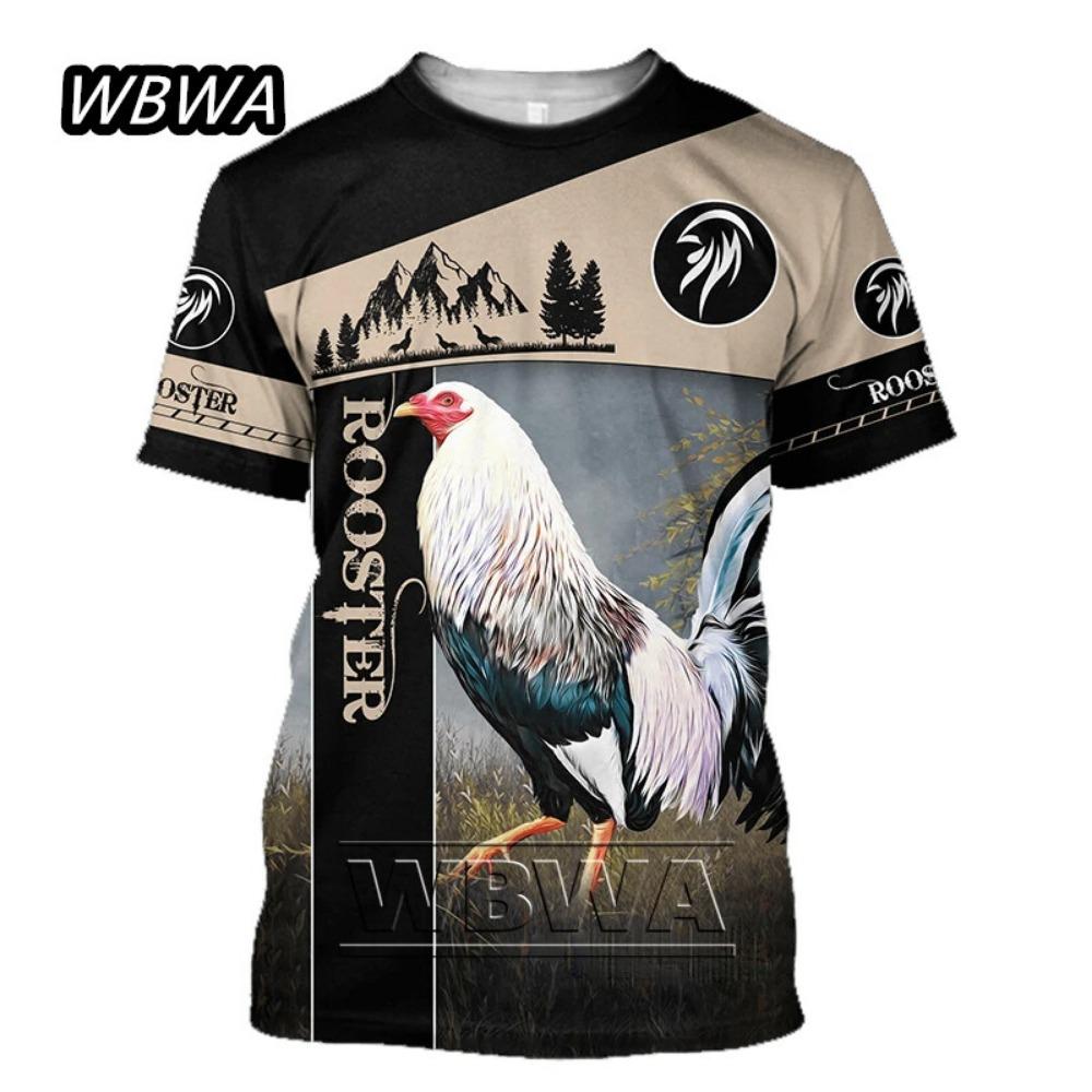 Newest Popular Animal Rooster 3D Print Men Women Fashion T-shirts