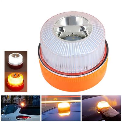 Magnetic Car Emergency Beacon Light Universal V16 LED Strobe Flashing Warning Lamp, Vehicle Safety Signal Light with Battery
