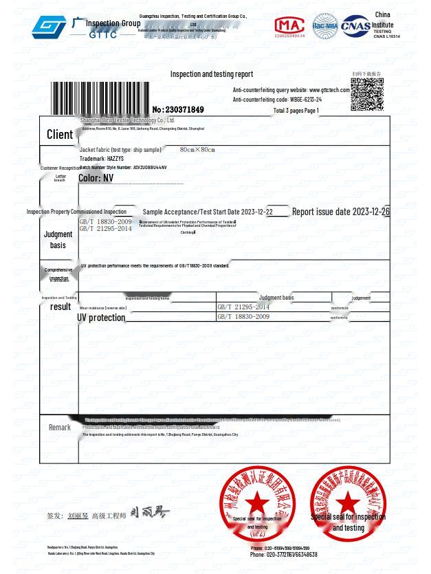 HAZZYS Men's Sun Protection Casual Jacket