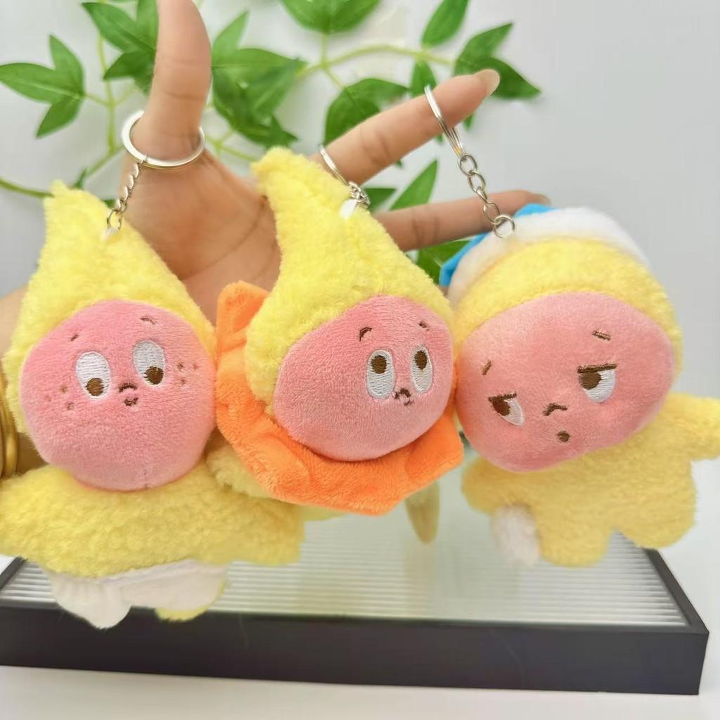 Plush Cartoon Kirby Doll With Hat Wearing Design For Teen And Backpack Decor