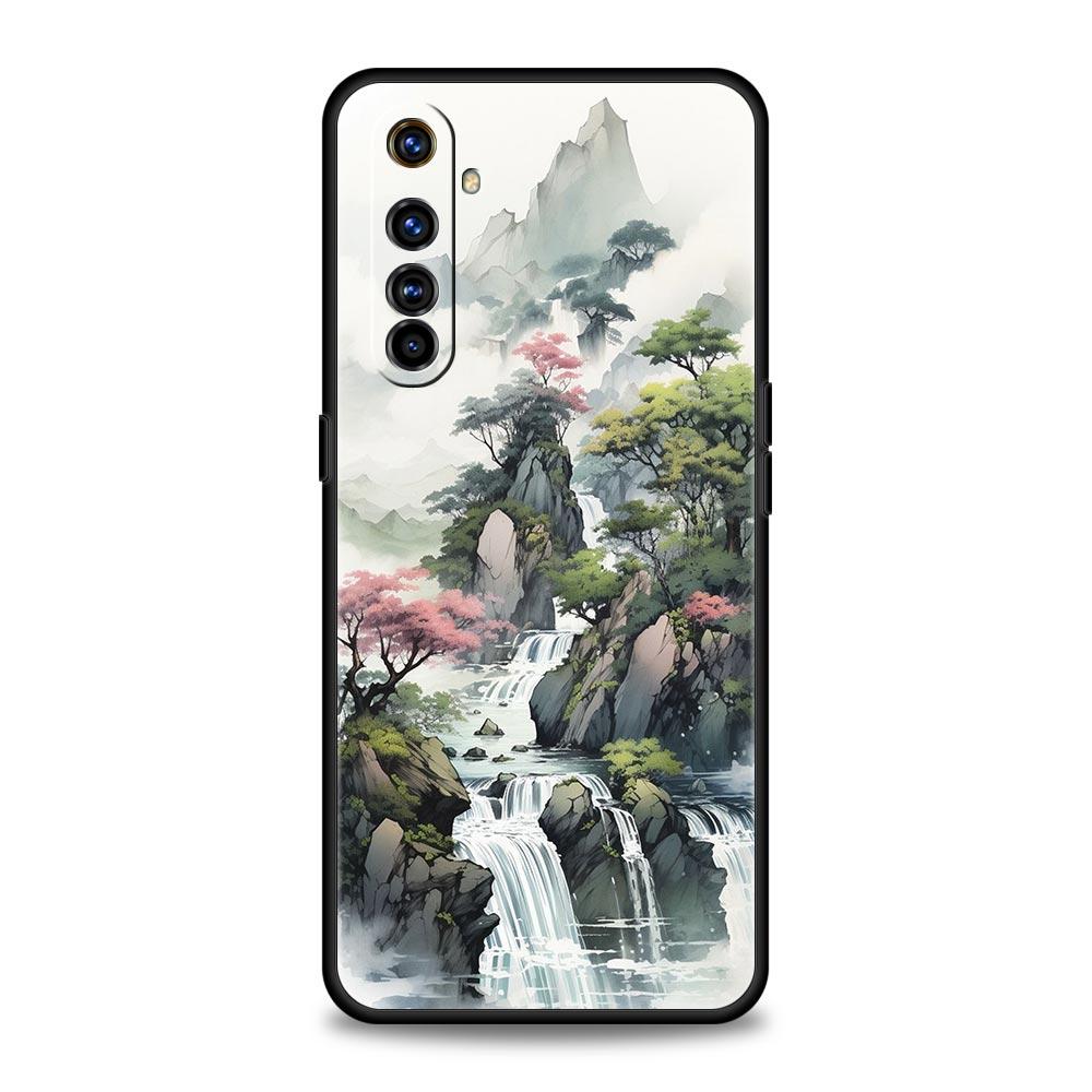 For Realme GT Neo 2 3 3T 5 Phone Case For Realme 12 11 5G 10 9 8 5G 7 6 GT5 GT3 GT2 Pro Plus C21 C11 C25 C35 Cover Landscape Art