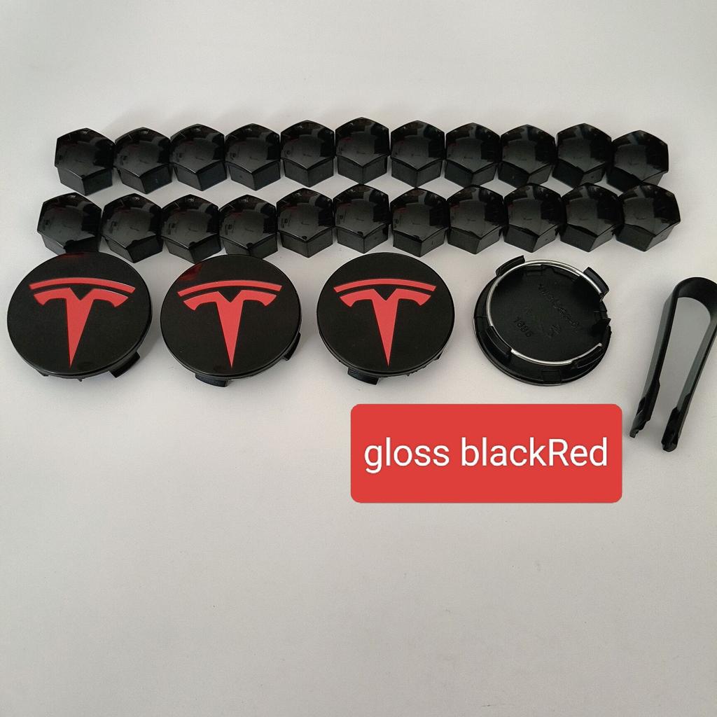 25PCS 29PCS  56/57mm For Tesla Model 3 Y Wheel  Original Car  Center Caps Logo Emblem Rims Hub Cover Caps Badge Accessories