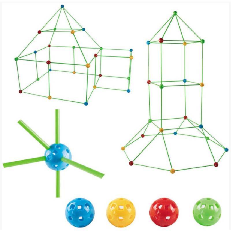 Own Build Your Den Set Diy Kids Fort Construction Building Toy Play Interaction