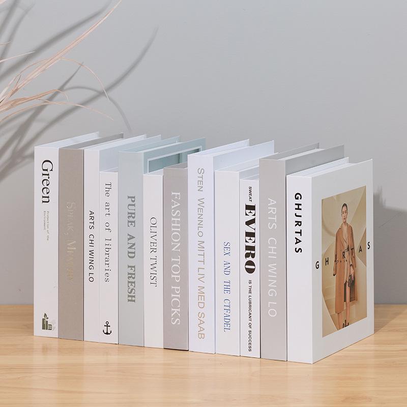Nordic Minimalist Decorative Bookshelf Props for Modern Living Room and Wine Cabinet Display