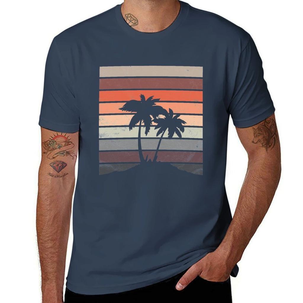Sunset Holidays Palms Beach Party Surfer Ocean Gift Tshirt Graphic Print Short Sleeve Tshirt